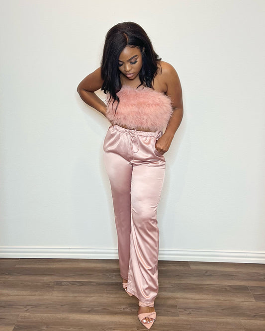 Let's Chill | Satin Drawstring Pants