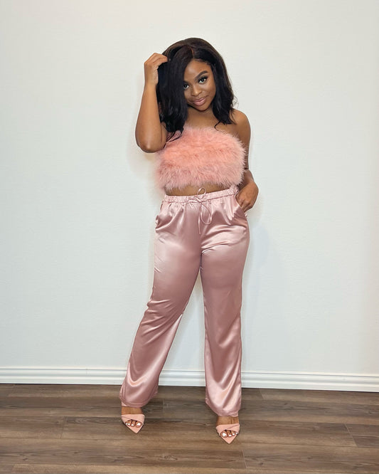 Let's Chill | Satin Drawstring Pants