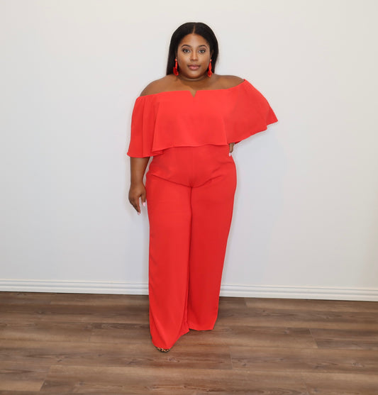 Fire We Make | Off the Shoulder Jumpsuit