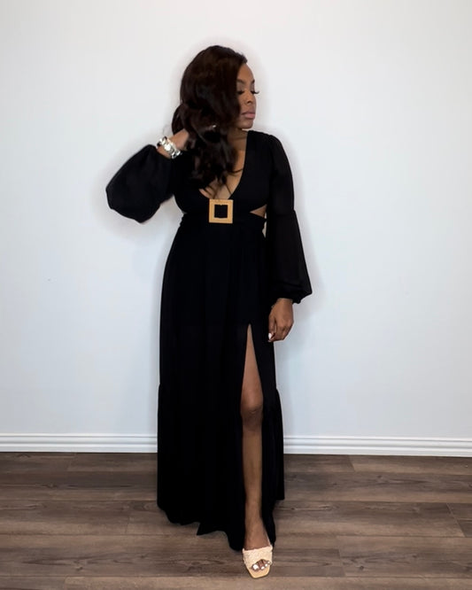 The Beach | Sheer Cutout Maxi Dress