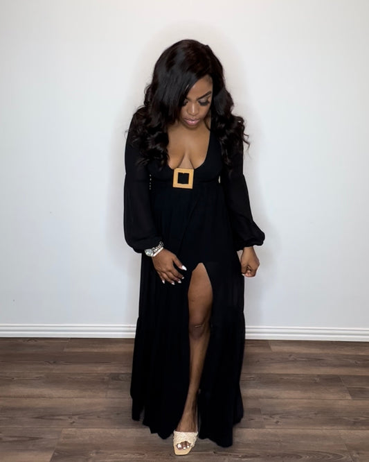 The Beach | Sheer Cutout Maxi Dress