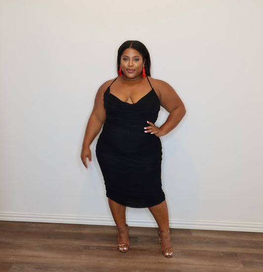 Candy | Ruched Halter Dress
