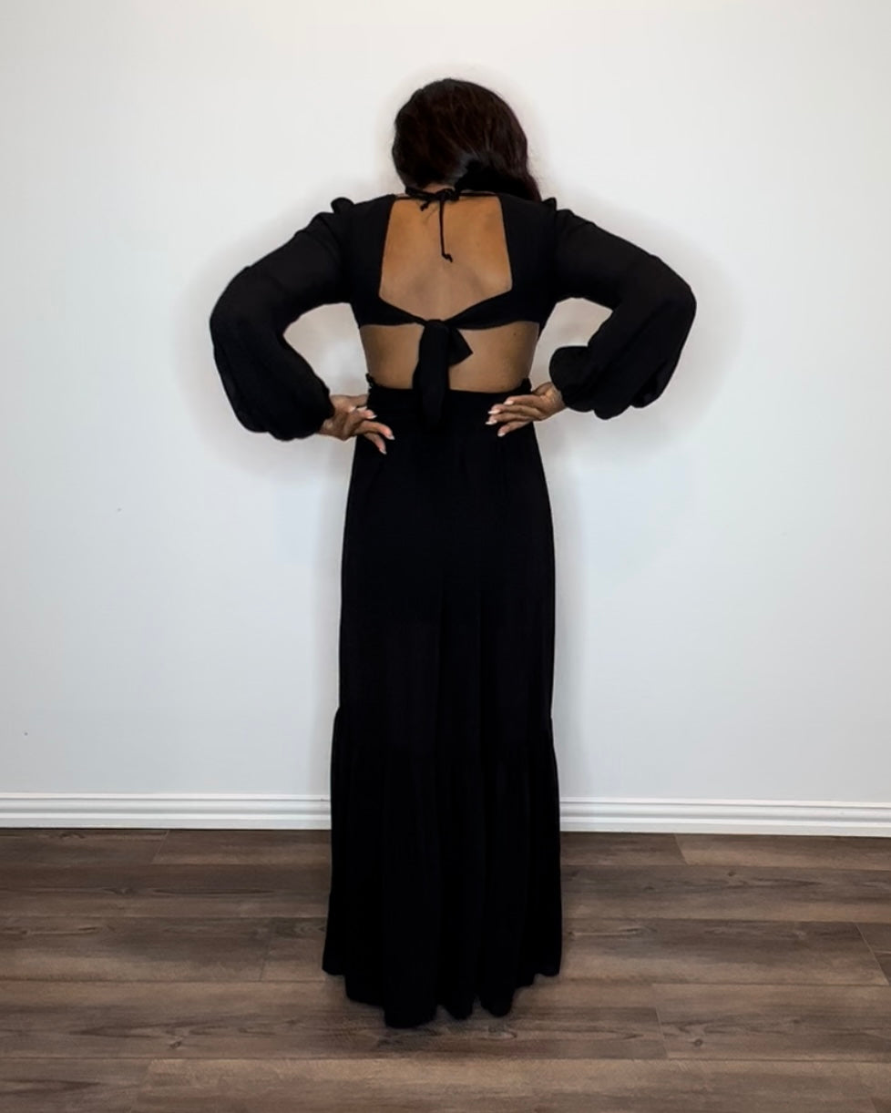 The Beach | Sheer Cutout Maxi Dress