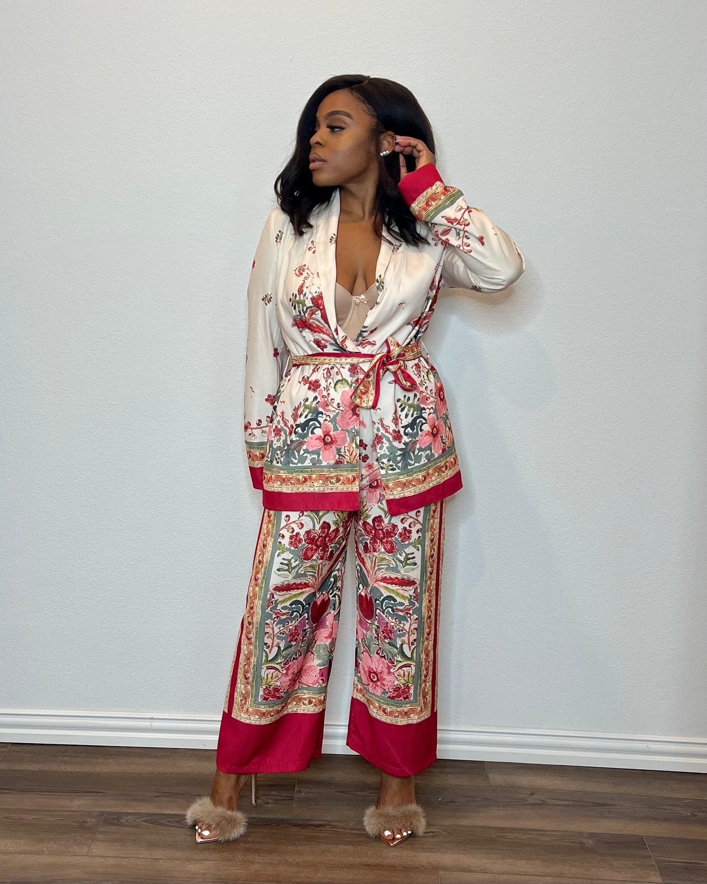 Every Kind of Way	| Kimono Multi Pattern Pant Set