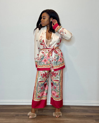 Every Kind of Way	| Kimono Multi Pattern Pant Set