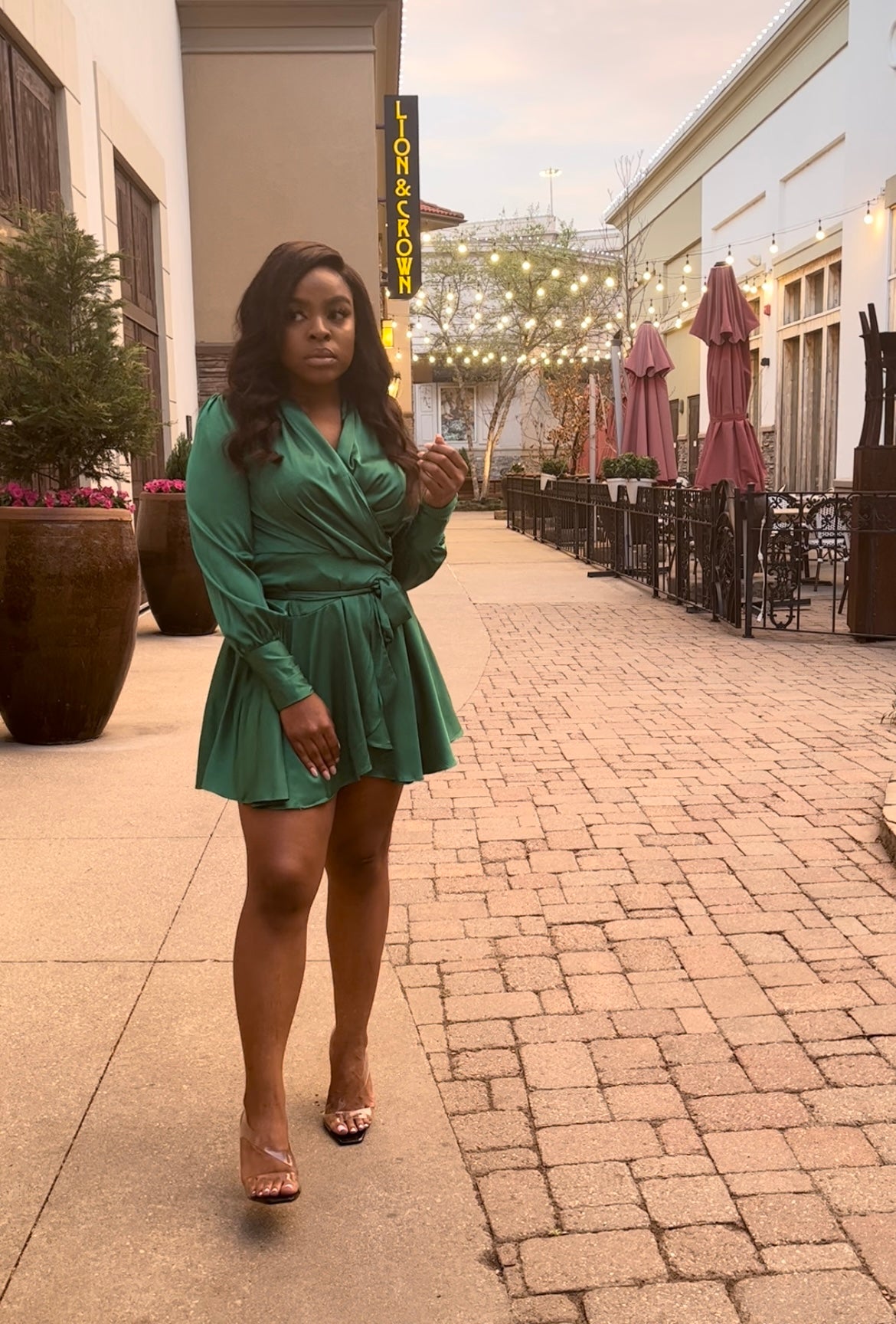 I Want You Around | Satin Wrap Dress